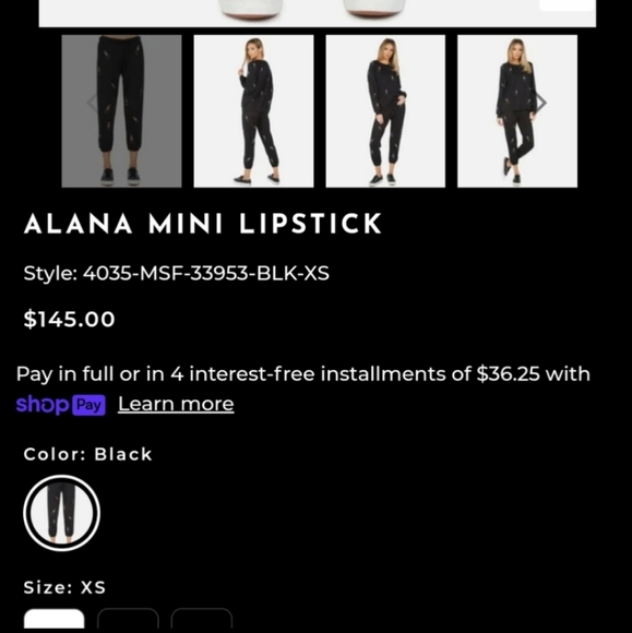 Lauren Moshi Mini Lipstick Alana sweatpants - Picture 4 of 9
